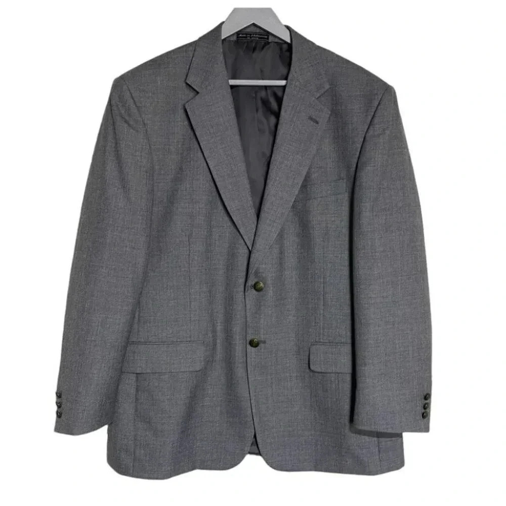 Cross‎ & Winsor 44R gray wool blend blazer sports coat